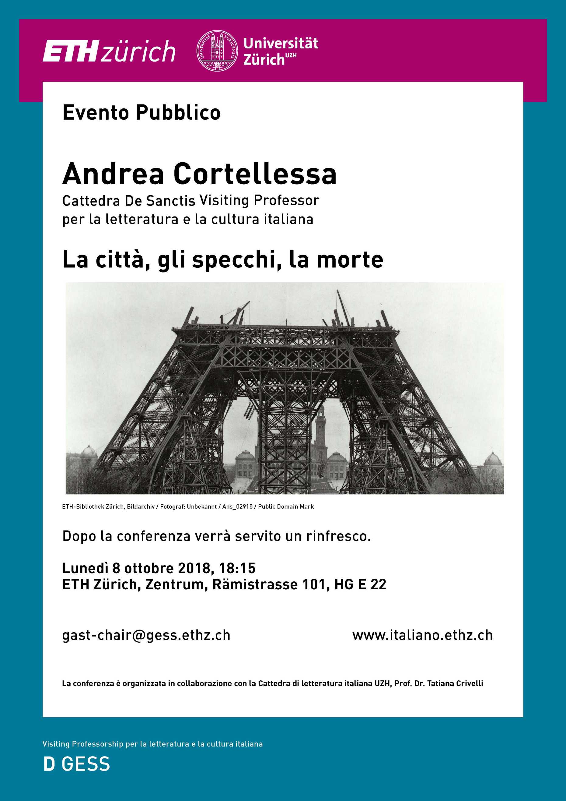 Evento pubblico Andrea Cortellessa